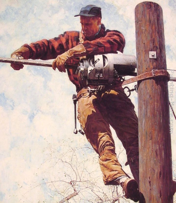 Norman Rockwell The Lineman